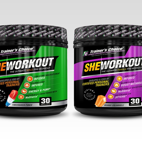 powerful preworkout label re-design