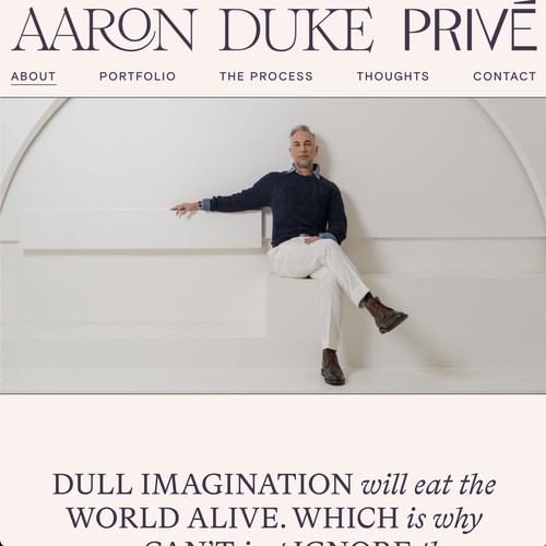 Aaron Duke Privé - Bespoke Website Design for Bespoke Interior Designer