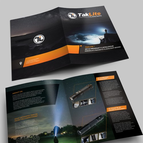 Product Catalog Design For Flashlight Company