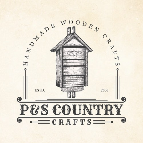 P&S Country Crafts needs a rustic vintage logo