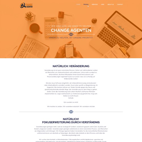 Design for an organisational change management business