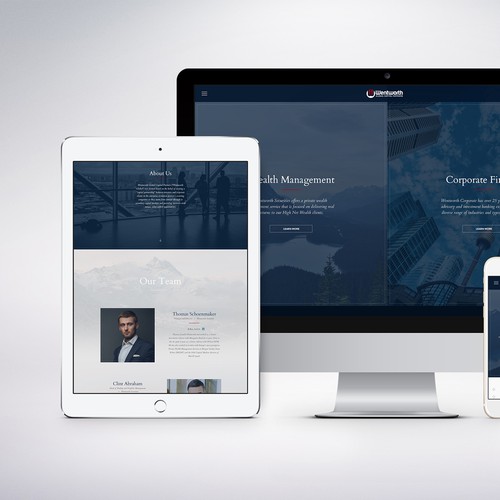 Corporate Style Financial Website Design