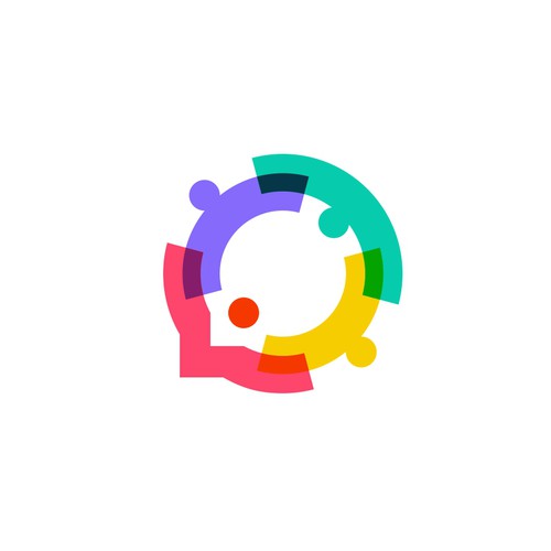 people family together human unity chat bubble logo vector icon
