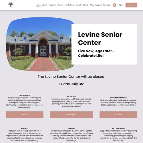 Levine Senior Center Design & Scheduling