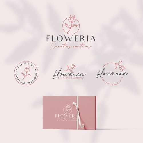 feminine logo for flower shop