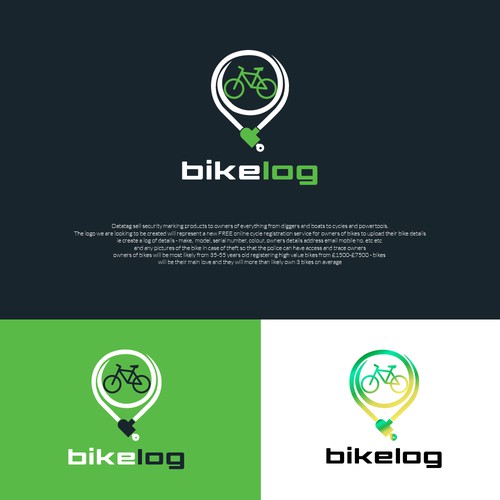 Design a modern clean logo for a cycle security company