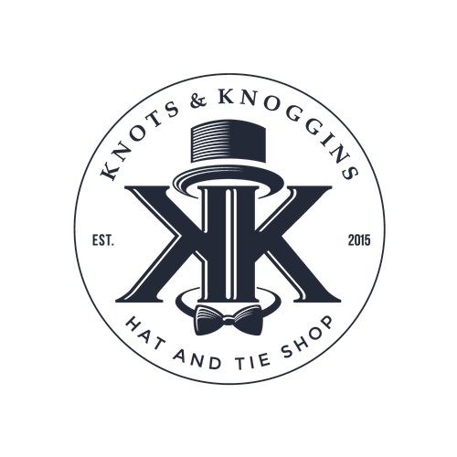 Logo design for a hat and bowtie shop