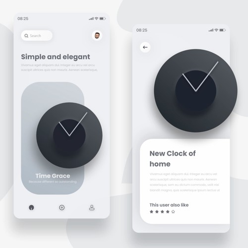  E-Commerce App UI Design Concept For Clock