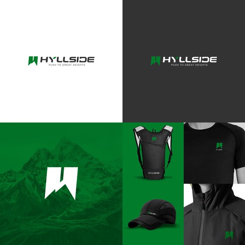 A simple, powerful and inspirational mountain based logo for fitness brand