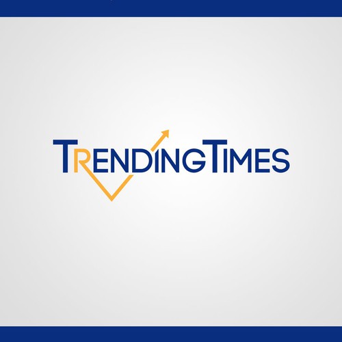 Horizontal text Logo concept for TrendingTimes : viral news site