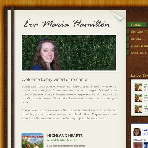 New Homepage for Harlequin Author - Eva Maria Hamilton