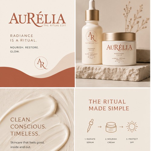 Aurélia Luxury Skincare Brand Identity