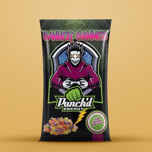 Gamer Gummies Label Design