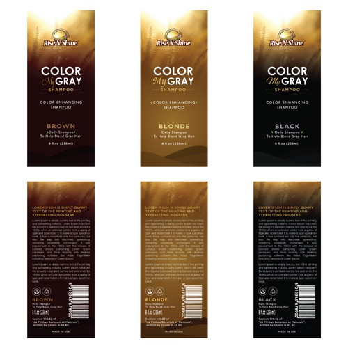  Labels Designs for Color Enhancing Shampoo & Conditoner