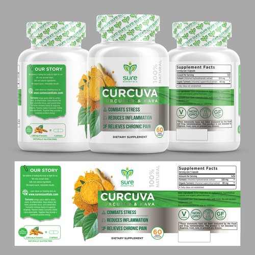SURE ESSENTIALS CURCUVA CURCUMIN & KAVA