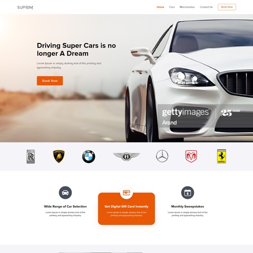 Responsive Car Rental Company Website Design