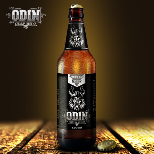 Beer Label for Odin's Brewery 