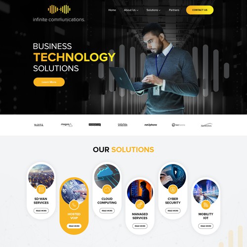 Infinite Communications website design