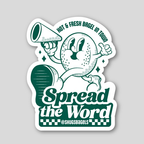 Sticker for New Bagel Shop In Town