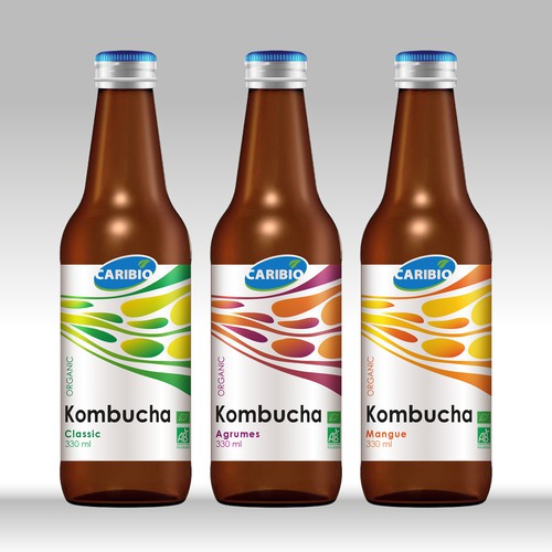 Label design for Kombucha organic