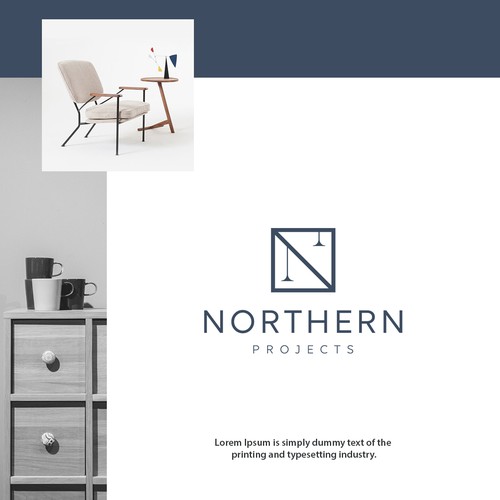 N Letter Base Interior Architectural Company Logo 