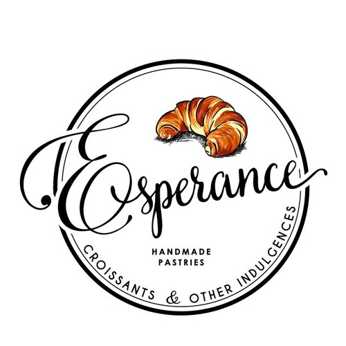 Logo for croissant and other pastry bakery.