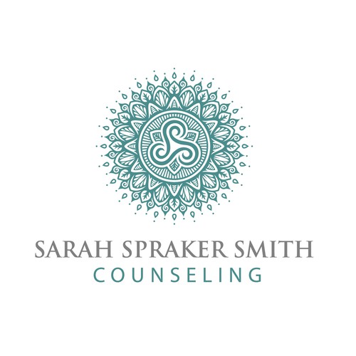 A mandala style logo design for therapist in private practice in North Carolina.