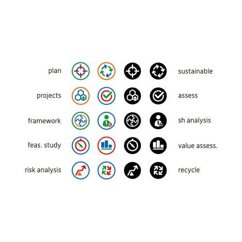 Icon suite for Planning Software