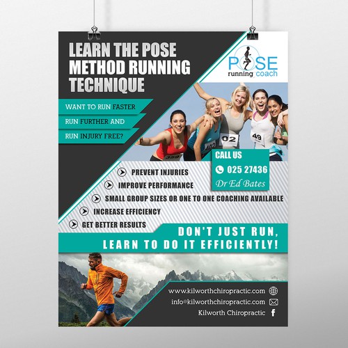 Flyer for The Pose method running technique
