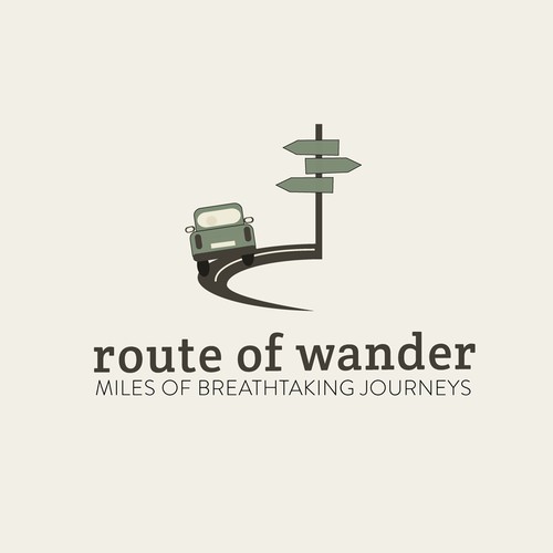 Route of Wander logo (travel the world)