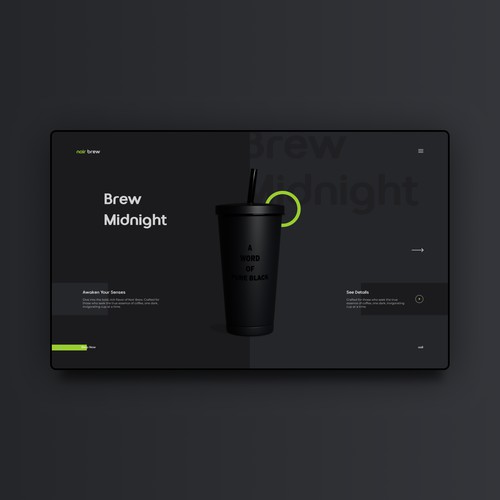 Coffee Shop Landing page Hero Section