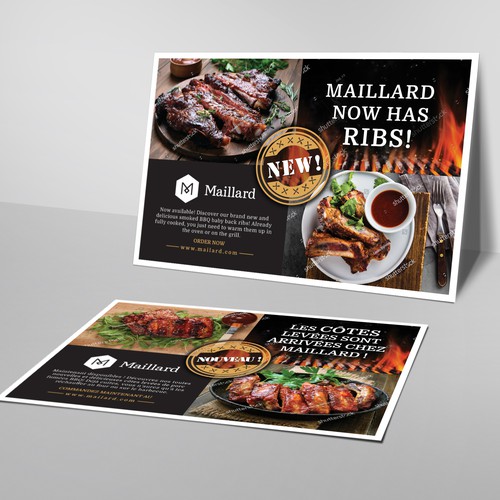 printed insert for a mouth watering new product