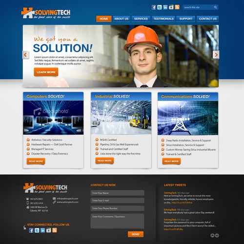 Help SolvingTech, LLC with a new website design