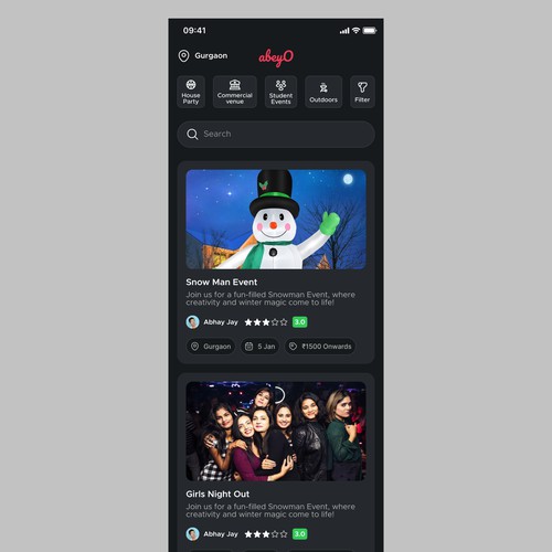Events App Concept