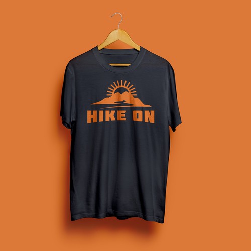 T-shirt mockup for a hiker store