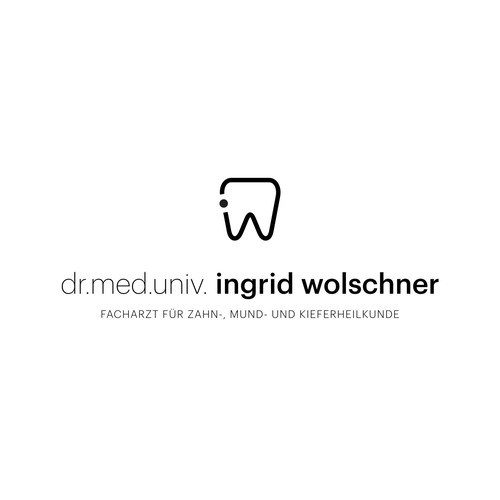 Clean logo for a dentist