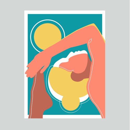 Illustration for poster "Morning Yoga"