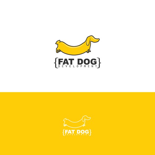 Sausage dog logo for a software development company