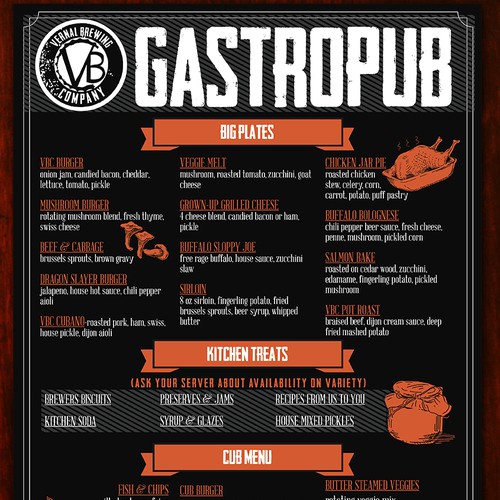 Gastropub Menu