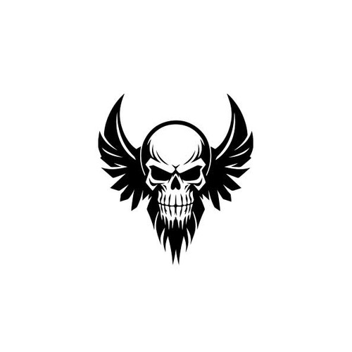 Skull with wings