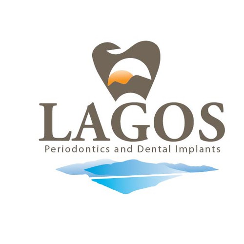 logo and business card for LAGOS Periodontics and Dental Implants