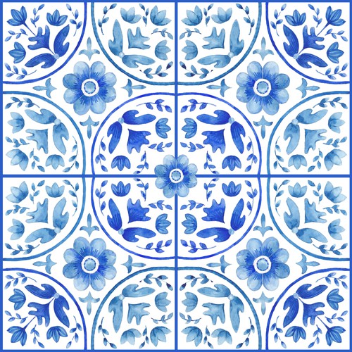 Watercolor mosaic