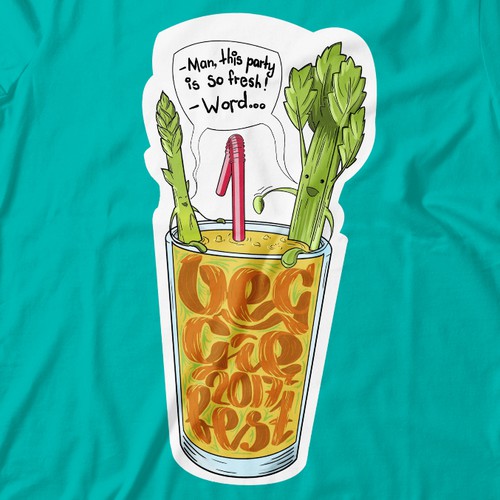 T-shirt design for veggie fest 2017
