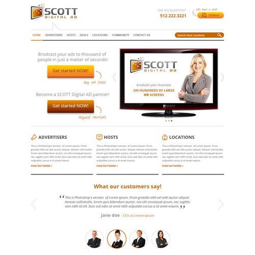 New website design wanted for www.scottdigitalad.com