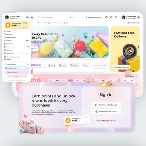 Party Planner Ai Website redesign