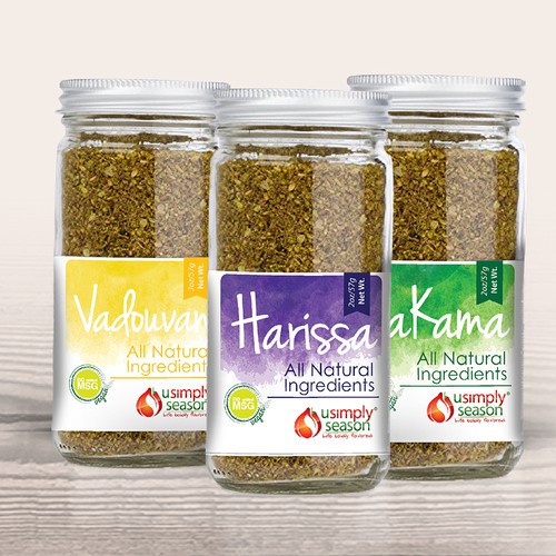 What're color spice label design 