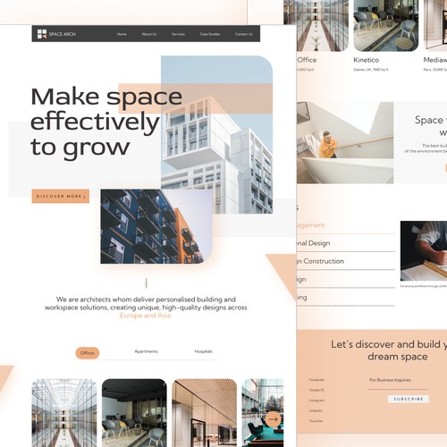 Landing Page Design for architecture