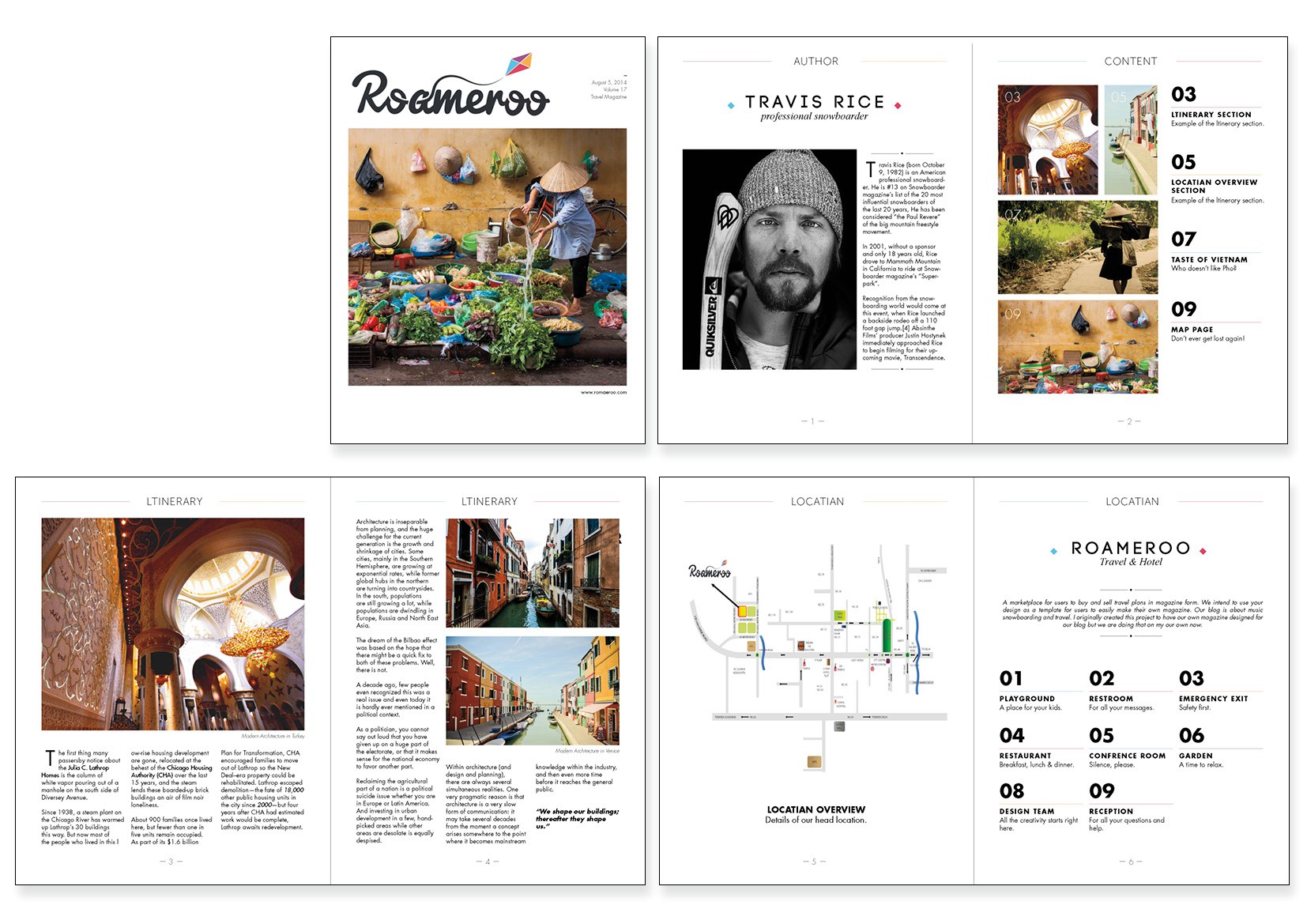 Roameroo Magazine Template/Grid Design