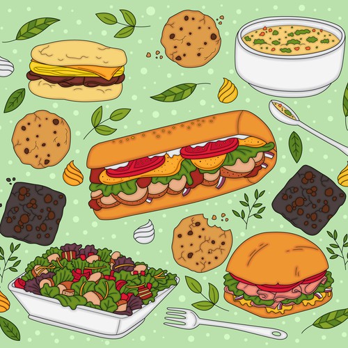 illustration concept for food calendar