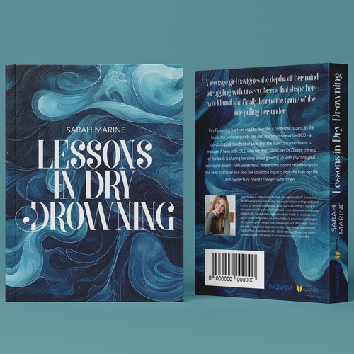 Flowing water textures with abstract swirls